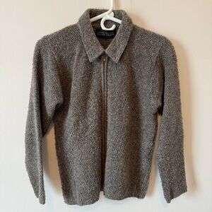 Linda Allard Ellen Tracy wool zip up sweater